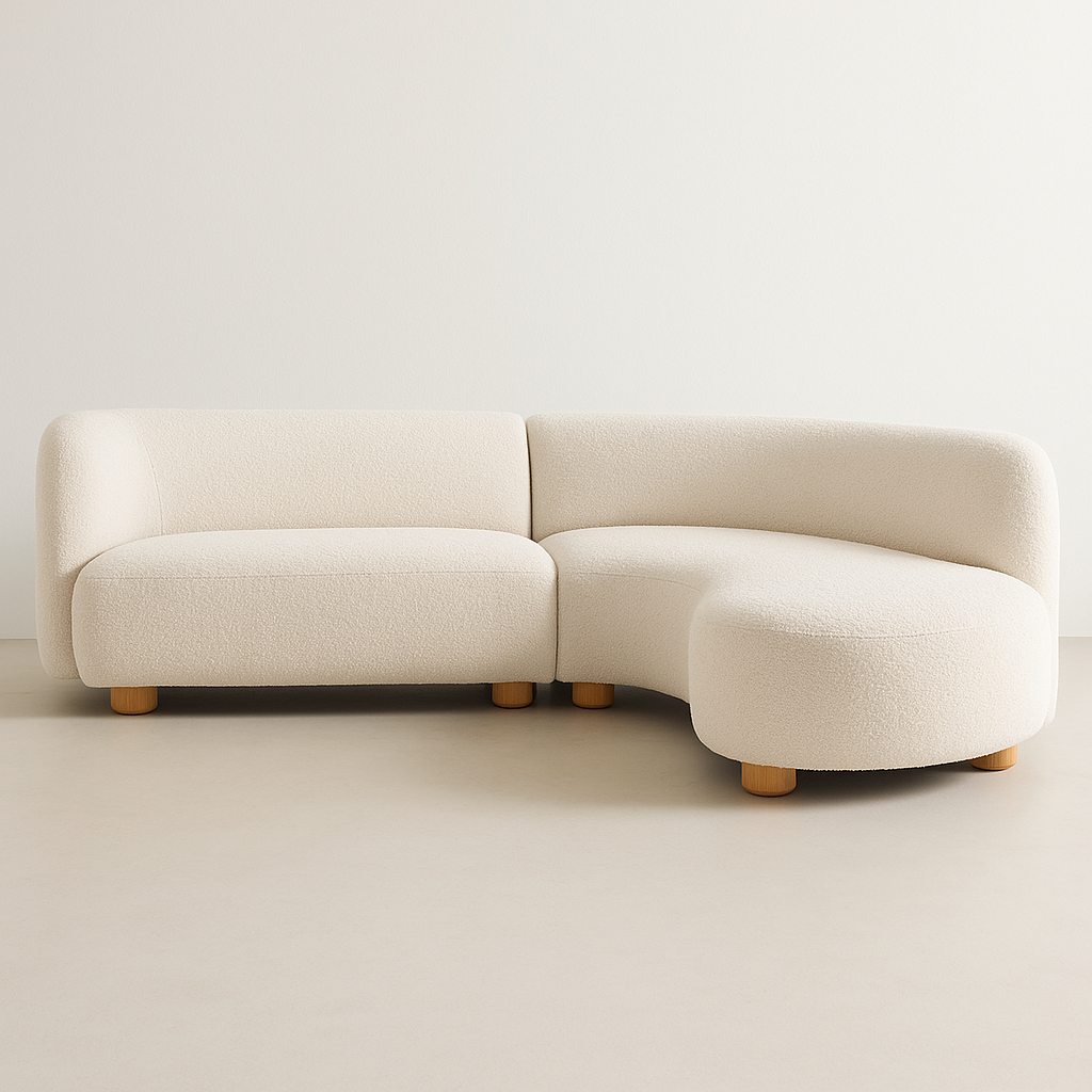 Nordholm Cove 95-Inch Modular Bouclé Curve Sectional