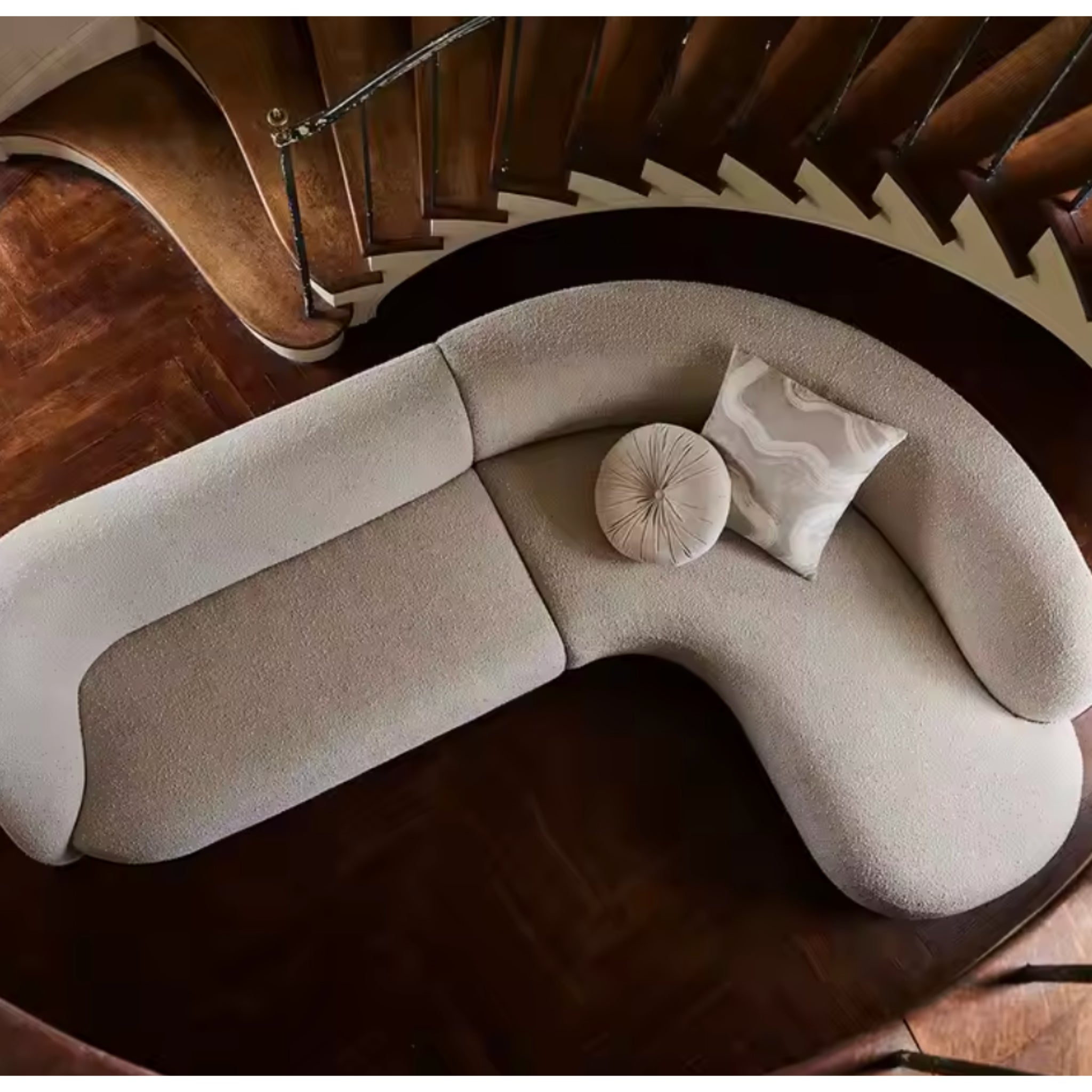 Nordholm Cove 95-Inch Modular Bouclé Curve Sectional