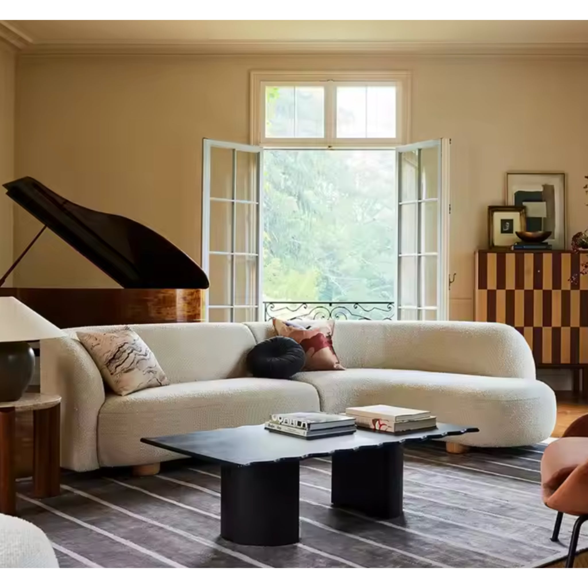 Nordholm Cove 95-Inch Modular Bouclé Curve Sectional