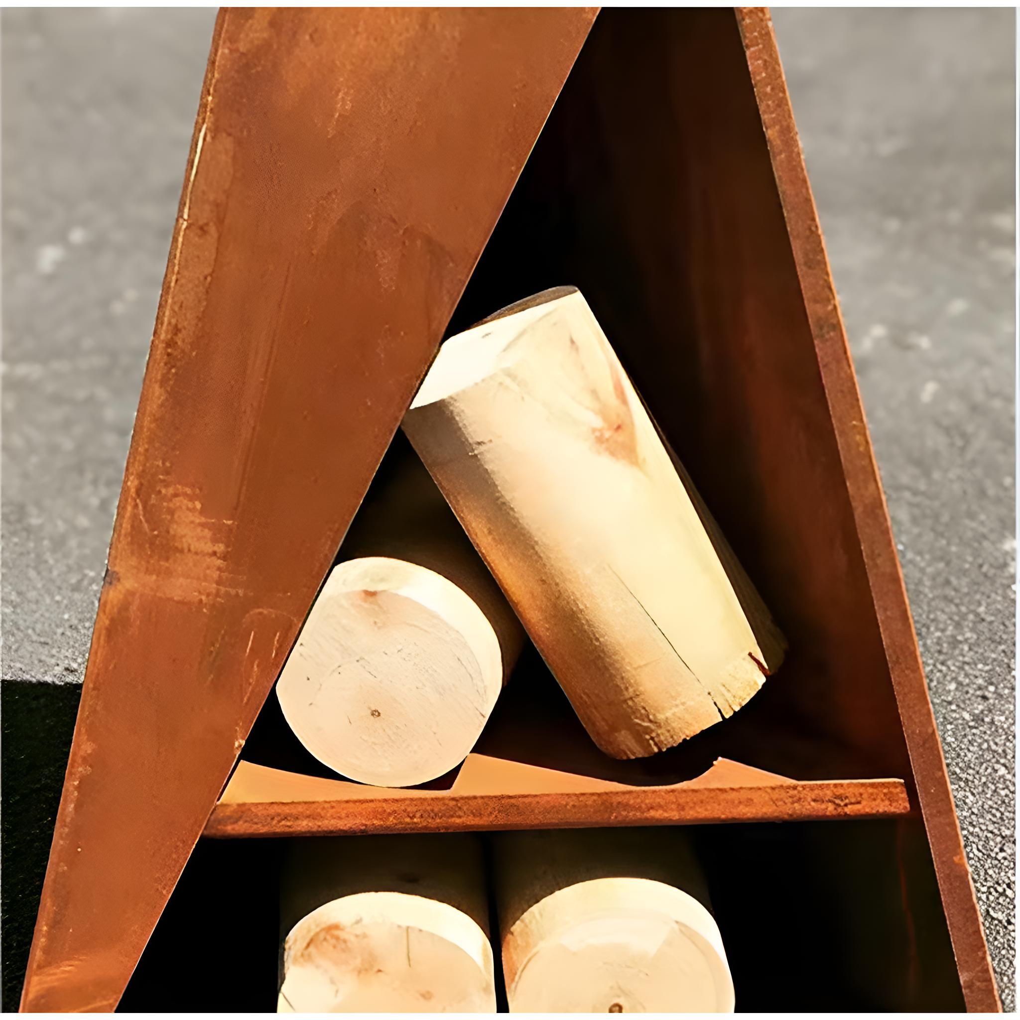 AurumHearth Apex Corten Fireplace